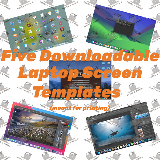 Five Printable Laptop Screen Templates